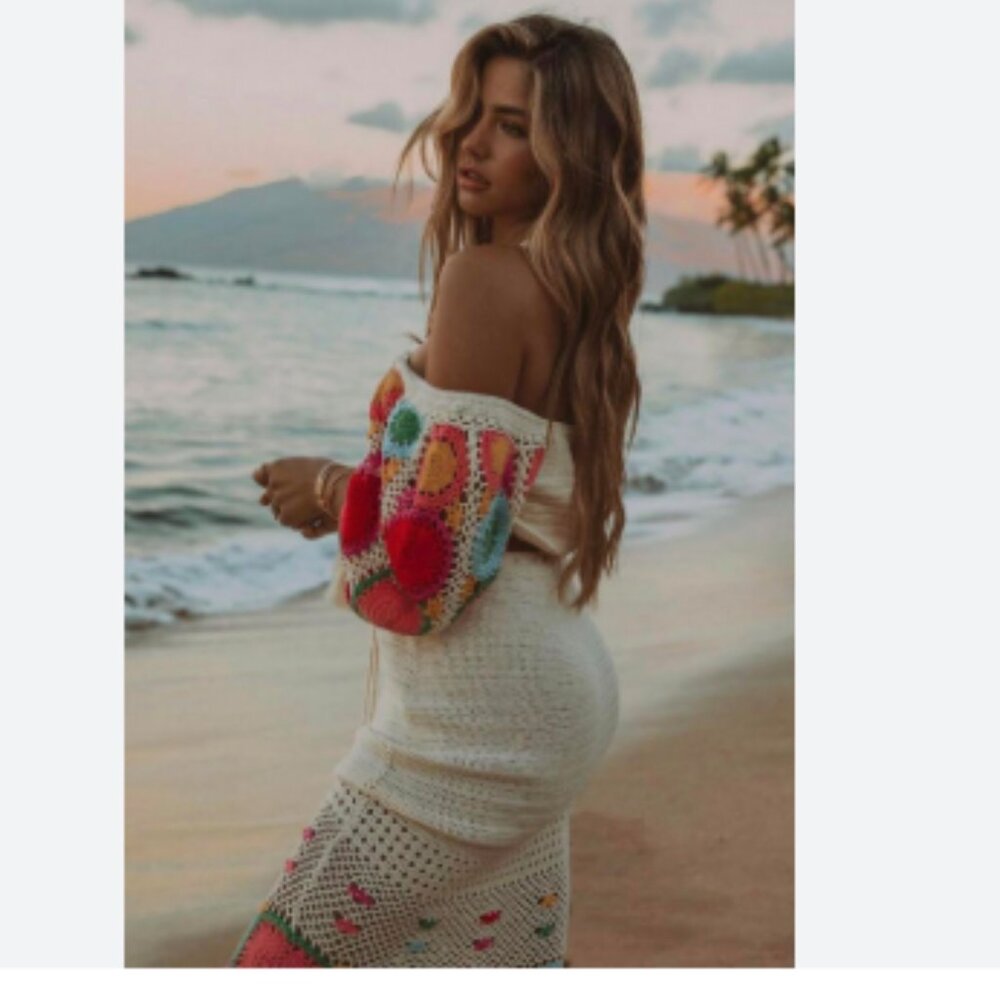 Spell Let the sunshine crochet rainbow crop L - Picture 5 of 12